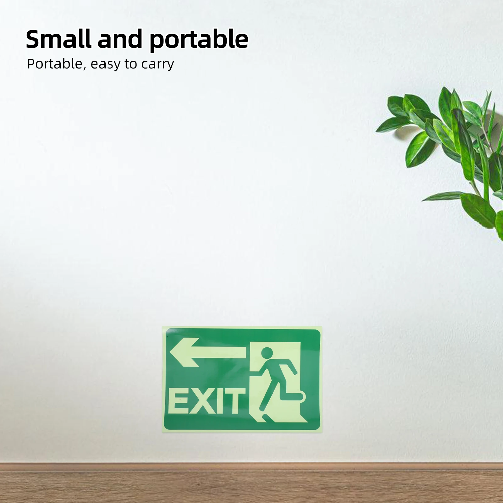 

Glow In The Dark Exit Sign Stickers Luminous Reflective Safety Decals Emergency Directional Indicator For Fire Exit