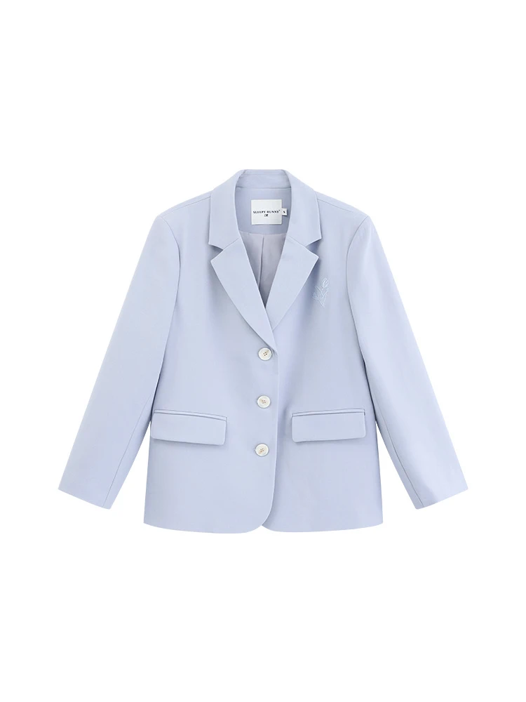 Korean Vintage Casual Blazer Elegant Shoulder Pad Suit Jacket for Women Autumn Small Frame Loose Fit Office Lady Chic Outerwear