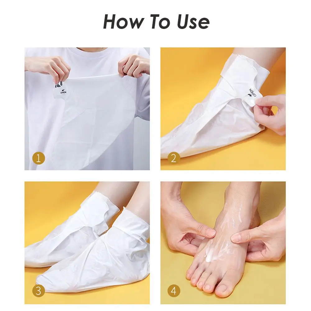 1 Pair Pedicure Callus Peeling Nourishing Camel Milk Foot Mask Socks Scrub Exfoliating Foot Patch Anti Crack