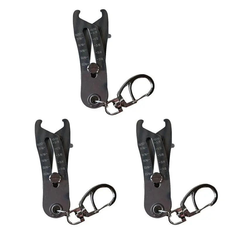 ABUH-Portable Precise Thread Size Checker Keychain, Nut & Bolt Thread Size Checker Bolt Size Finder Keychain