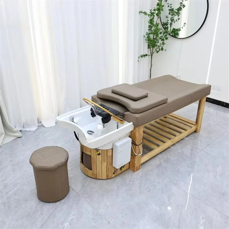 

Тайская главная спа-кровать для терапии головы, шампунь, японская кровать для спа-салона, мебель для салона, тайская кровать для мытья волос с деревянным основанием