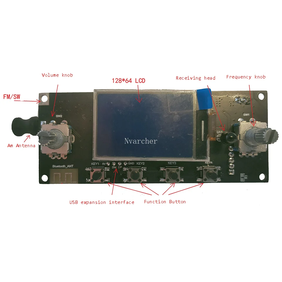 Nvarcher-SSB جهاز استقبال الطيران راديو كامل النطاق ، وحدة CW ، ستيريو FM ، بلوتوث