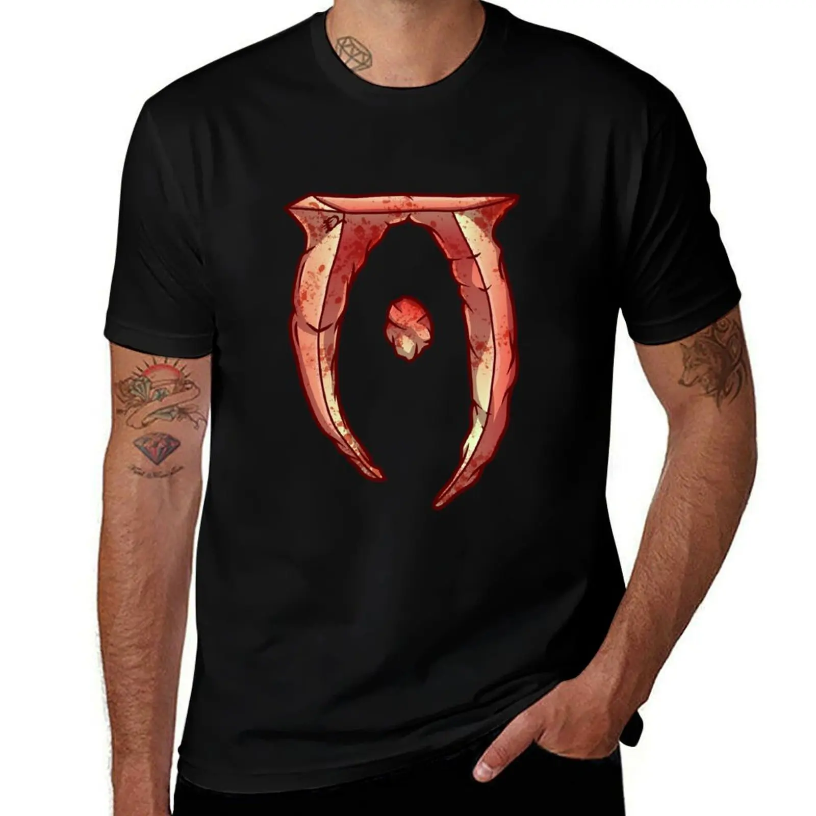 Oblivion Logo T-Shirt Plus Size Workout Short Sleeve Top T-Shirt
