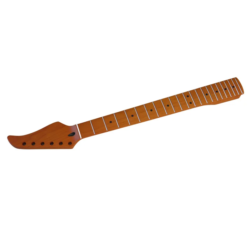 Shure 6 strings 22 fret round frets roasted maple matte 5.6cm wide electric guitar neck DIY