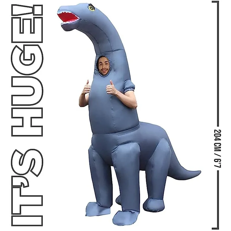

Halloween Tyrannosaurus Rex Inflatable Costume Funny Jurassic Brachiosaurus Cartoon Doll Costume Props for Birthday Party Prop
