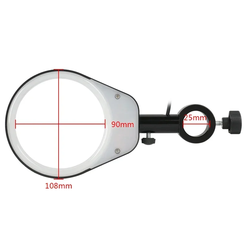 80 48 38 LED SMD Adjustable Ring Light Side Light Illuminator Lamp Spotlight Lamp 25MM For Industrial Video Microscope Camera