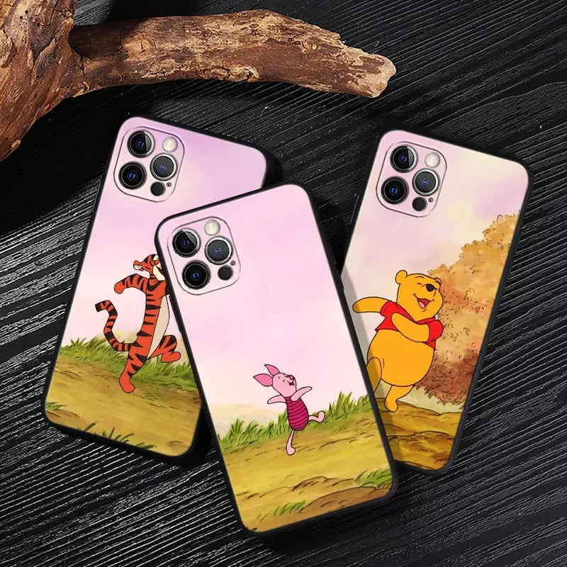 Winnie The Pooh Piglet Tigger Case For iPhone 17 16 15 14 13 12 11 Pro Max Plus Back Cover For iPhone 17 Pro 17E Air 16e Funda