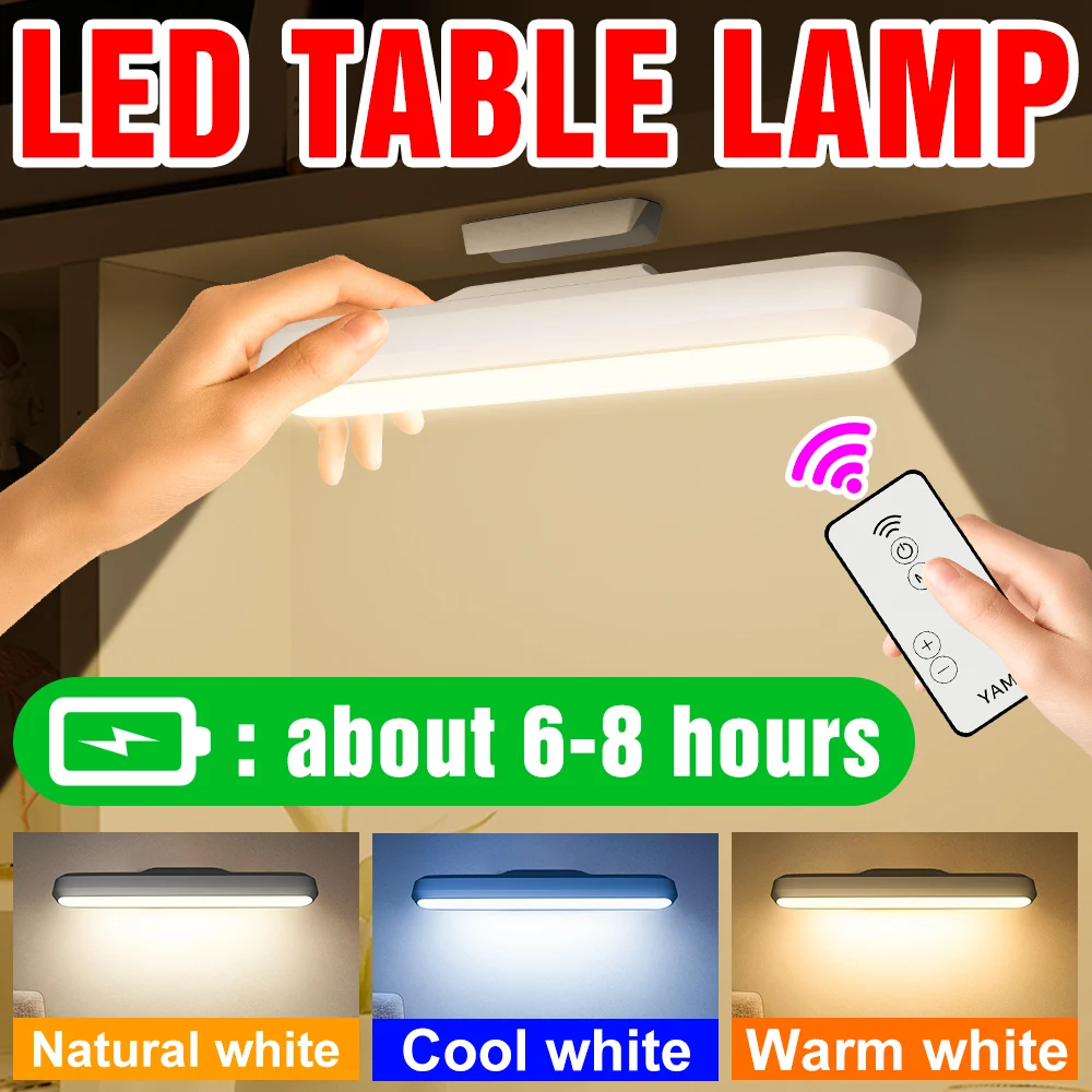 

LED Table Lamp USB Rechargeable Desk Light Hanging Magnetic Nightlight For Decoration Bedroom Wardrobe Bedside Reading Lighting