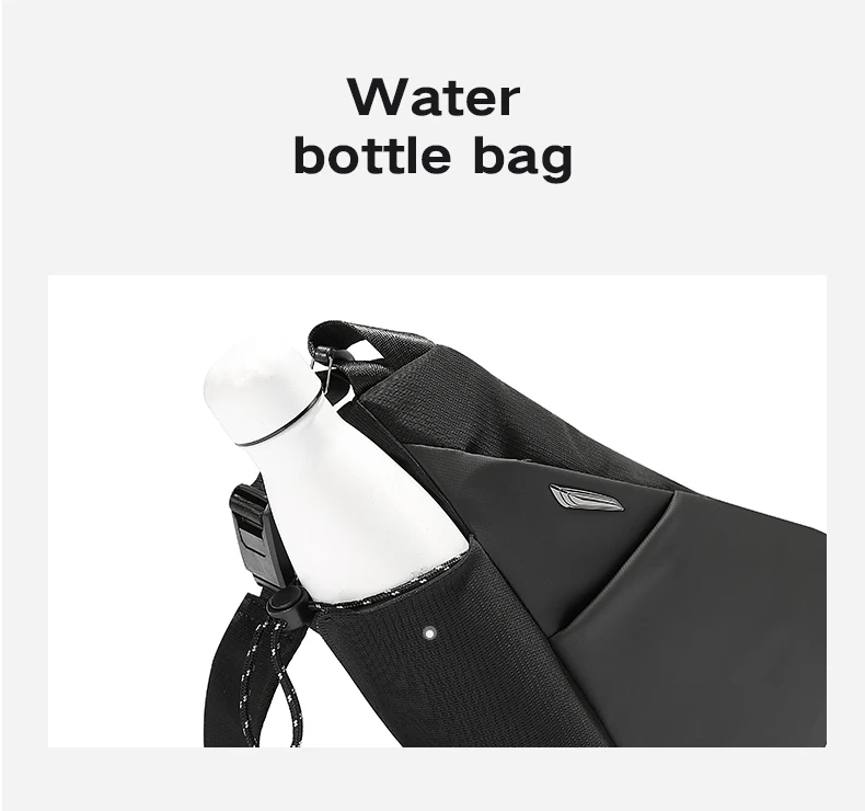TANGCOOL Herren wasserdichte Sling-Brusttasche mit mehreren Taschen, Umhängetasche mit magnetischer Schnalle für den täglichen Gebrauch im Freien auf Reisen – Detail 12