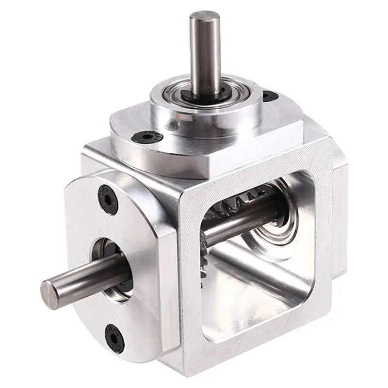 B84B-Gearbox 90 Degree Right Angle Bevel Gear-Box- 1:1 Shaft Ratio 1 Module 20 Teeth With Mounting Hole Single Output  Right
