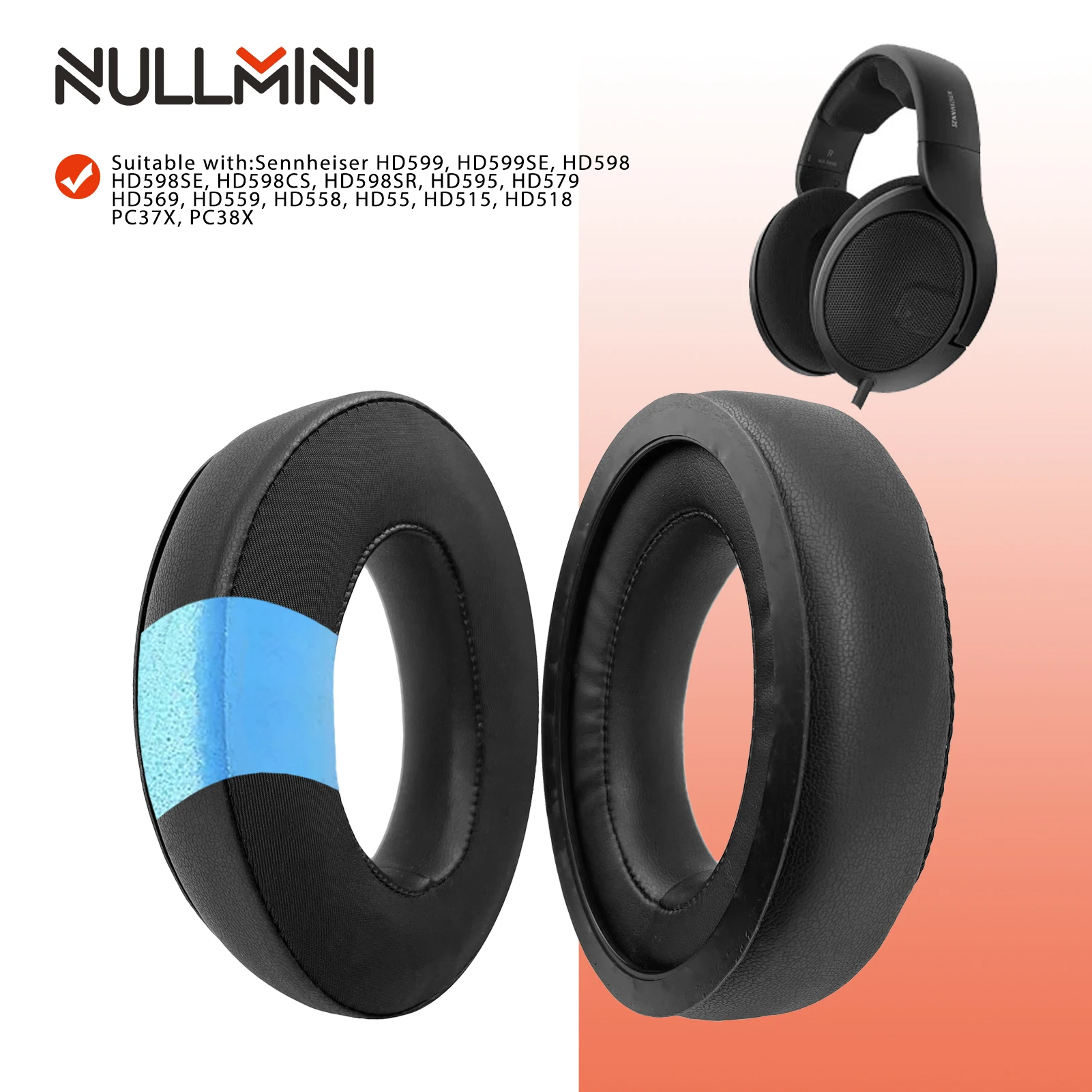 NullMini 交換用イヤーパッド ゼンハイザー HD599、HD599SE、HD598