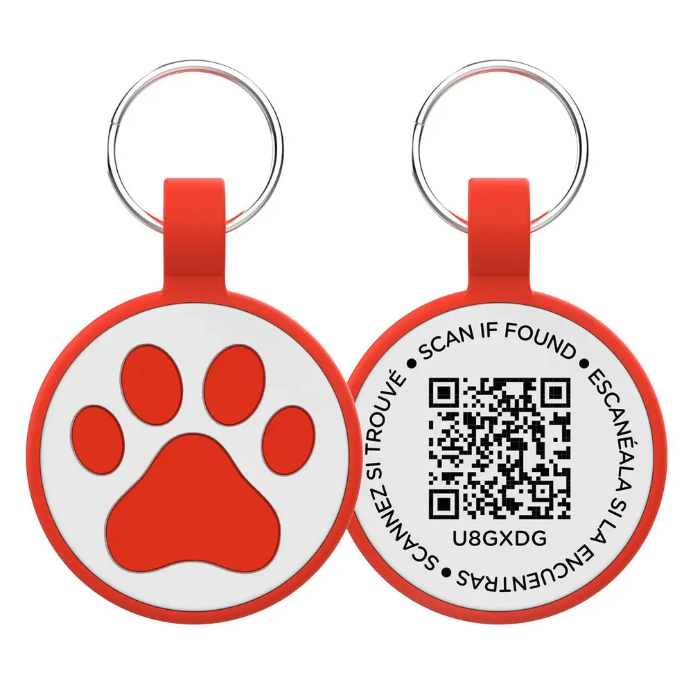 APP URL Web Software Ready Custom Cheap Durable QR Code Pet Dog Cat ID Tag