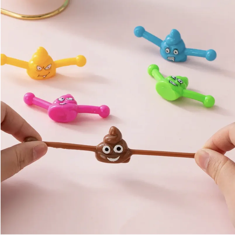 20 Stück Fun Poop Shooter Spielzeug Schleuder Streich Wettbewerb Stressabbau Kinderparty Rabatt klebriger Hocker lustiger Erwachsener Geburtstag