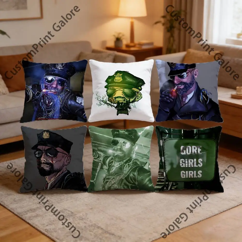 

O-Outlast Leland Coyle HD Print Square Pillow Cover Polyester Lightweight Customizable for Home Office Sofa Decor
