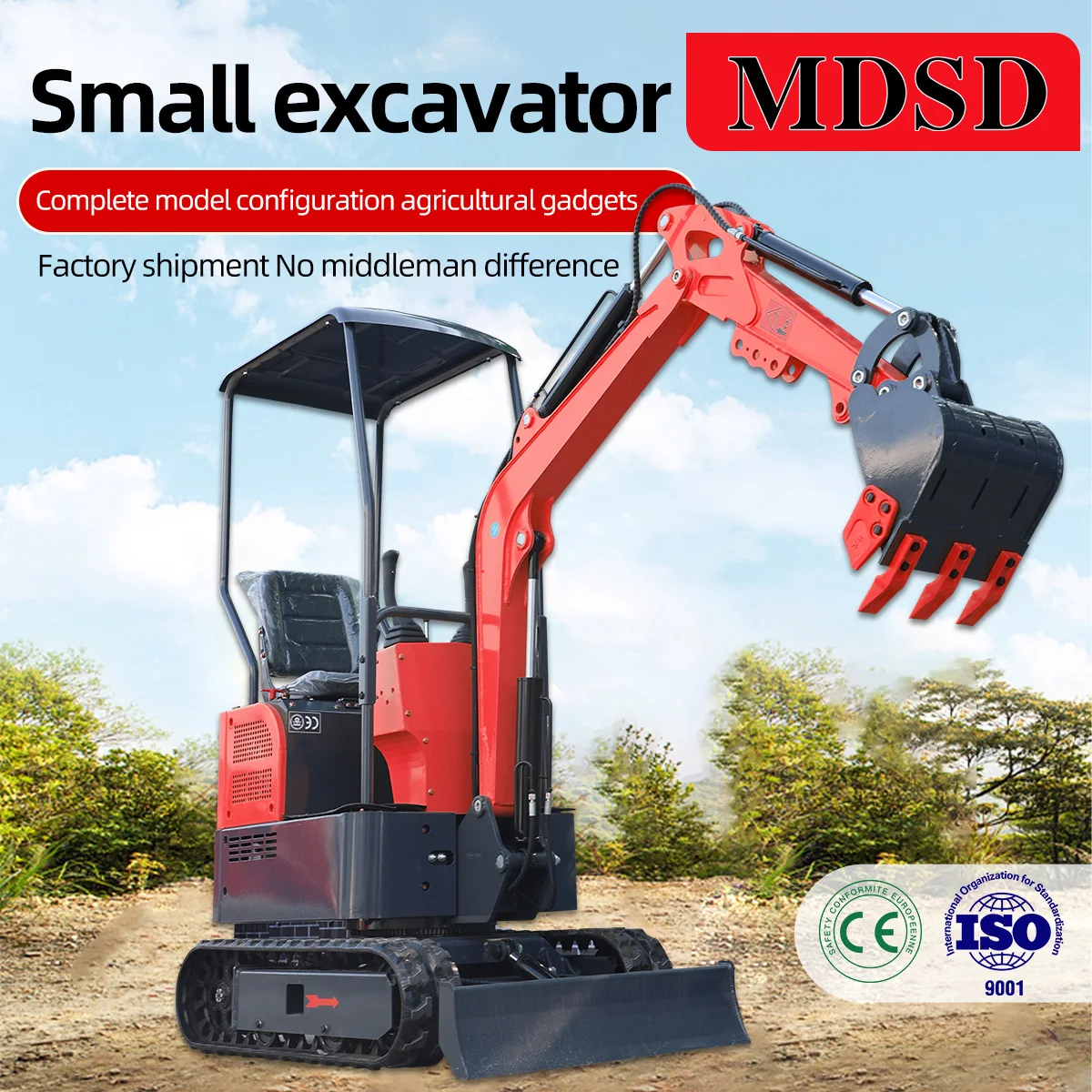맞춤형 1.8톤 미니 굴삭기 무료 배송 유압 굴삭기 미니 굴착기 마이크로 굴삭기 쿠보타 소형 굴삭기 공장