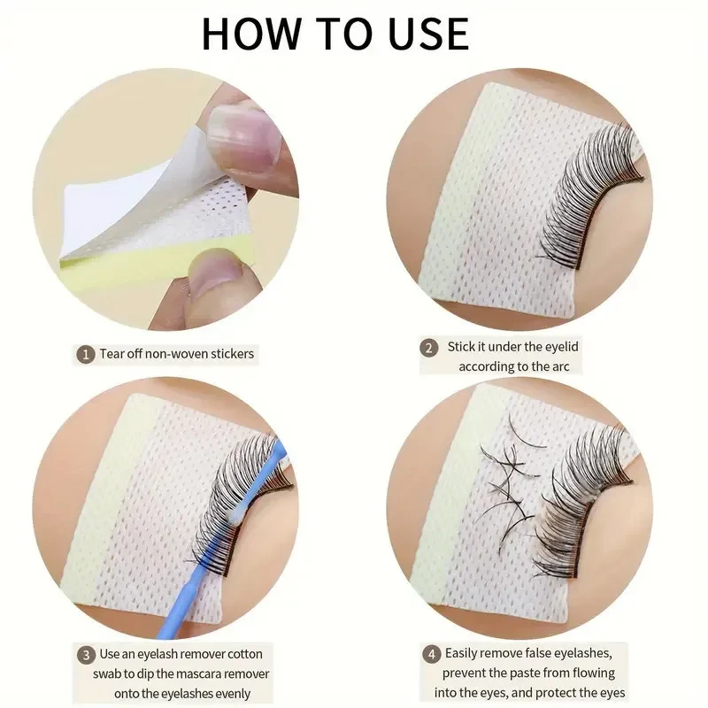 250/40pcs Disposable Removing Eyelashes Eye Pads Patch Eyelash Extension Sticker Eye Makeup Remover Cotton Patches Makeup Tools