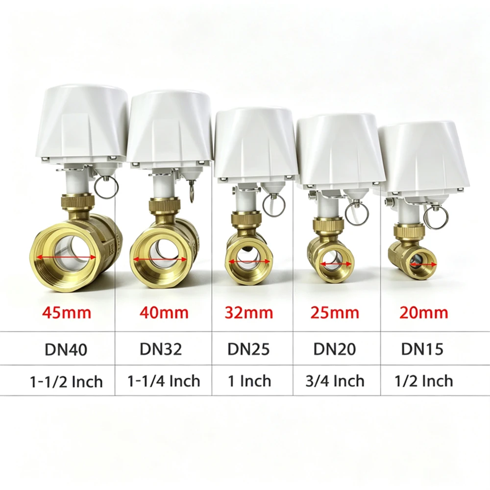 DN15 DN20 DN25 DN32 DN40 WIFI Smart Electric Ball Valve Water Faucet Controller Zigbee Garden Watering Timer Works with Tuya App