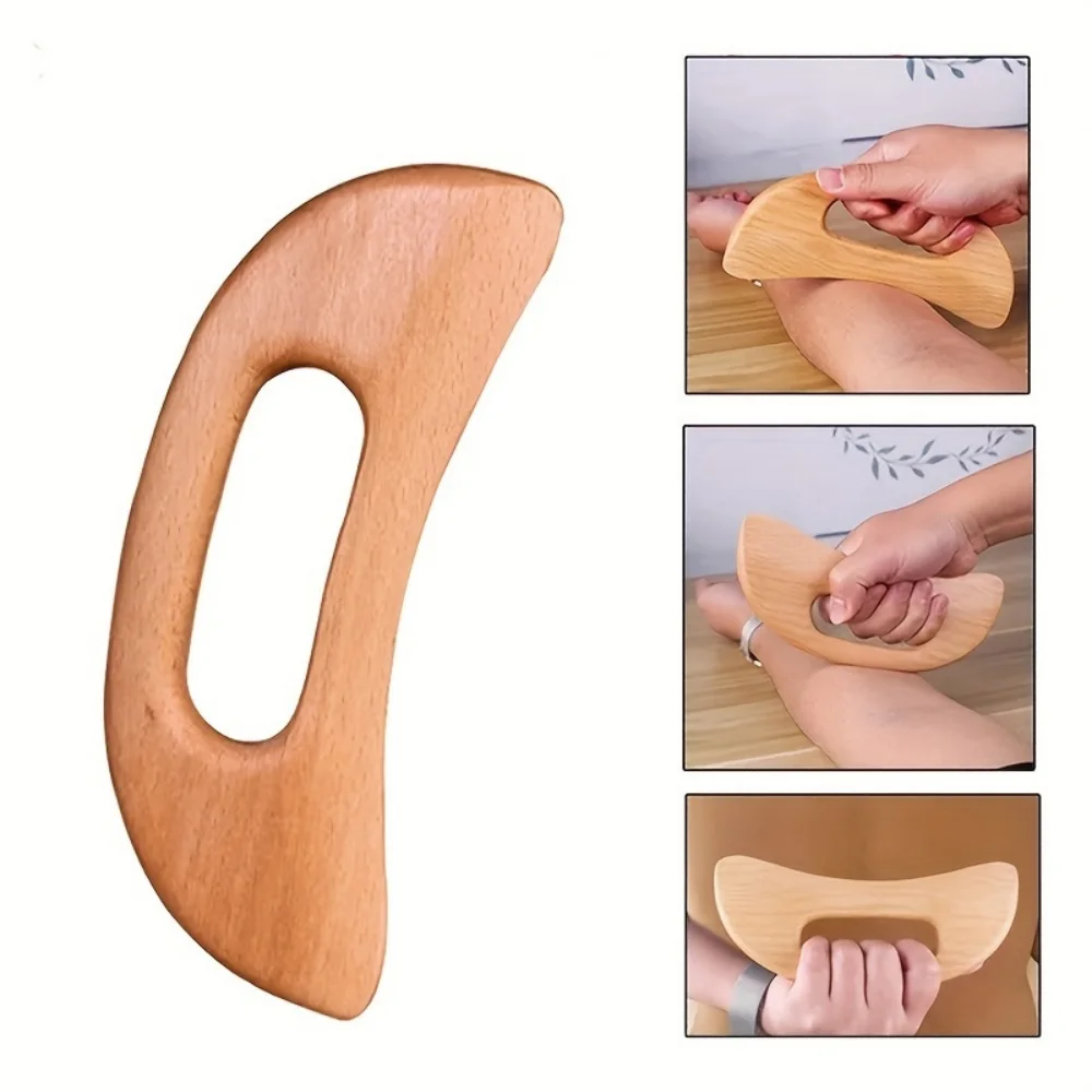 

1 деревянный массажный инструмент Гуаша, подходит для ручного массажа тела.