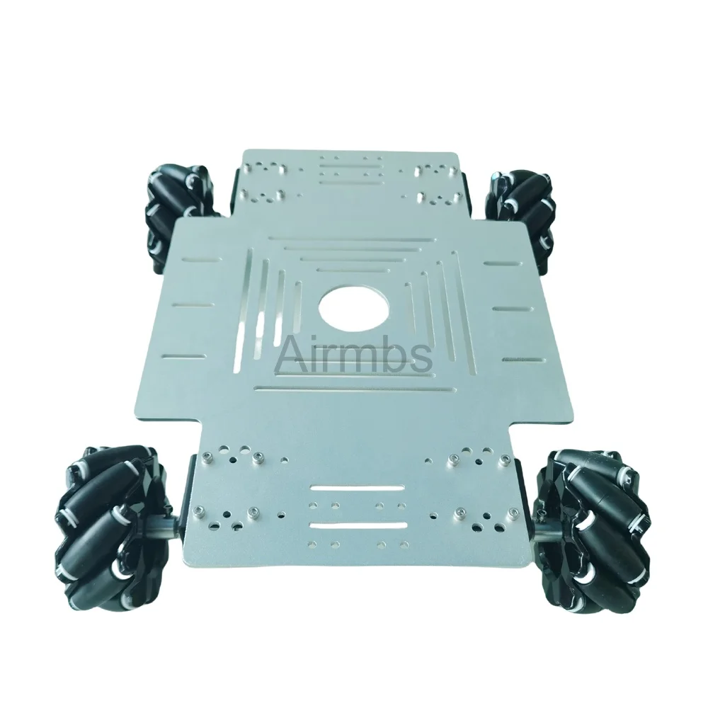 Telaio per auto robot con ruota Mecanum 4WD con carico effettivo da 15 kg con motore encoder Hall 4 pezzi 12V per braccio robot Arduino Stm32 ROS