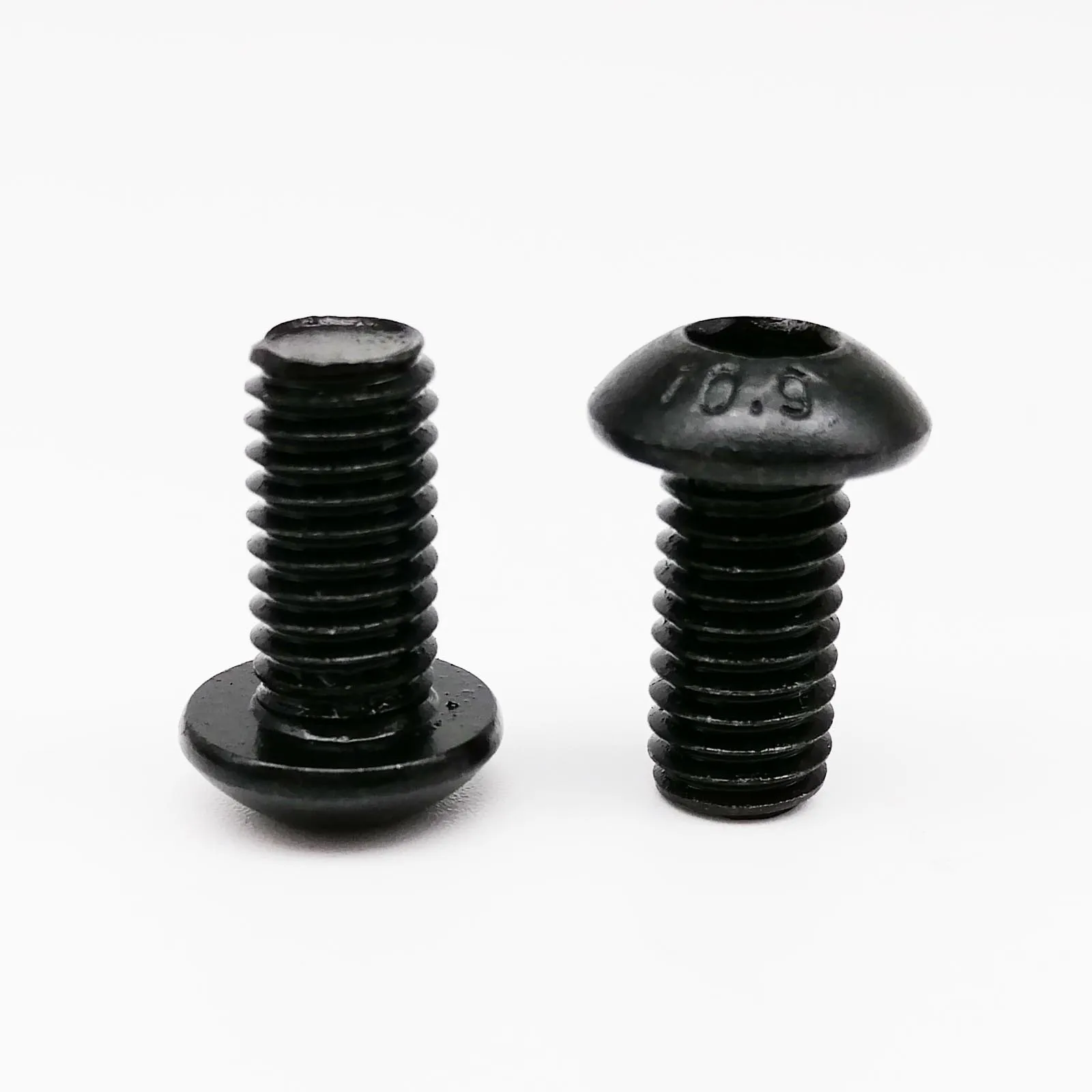 5/10/25/50x ISO7380 M1.6 M2 M2.5 M3 M4 M5 M6 M8 Black Grade 10.9 Steel Hex Hexagon Socket Button Round Head Screw Bolt