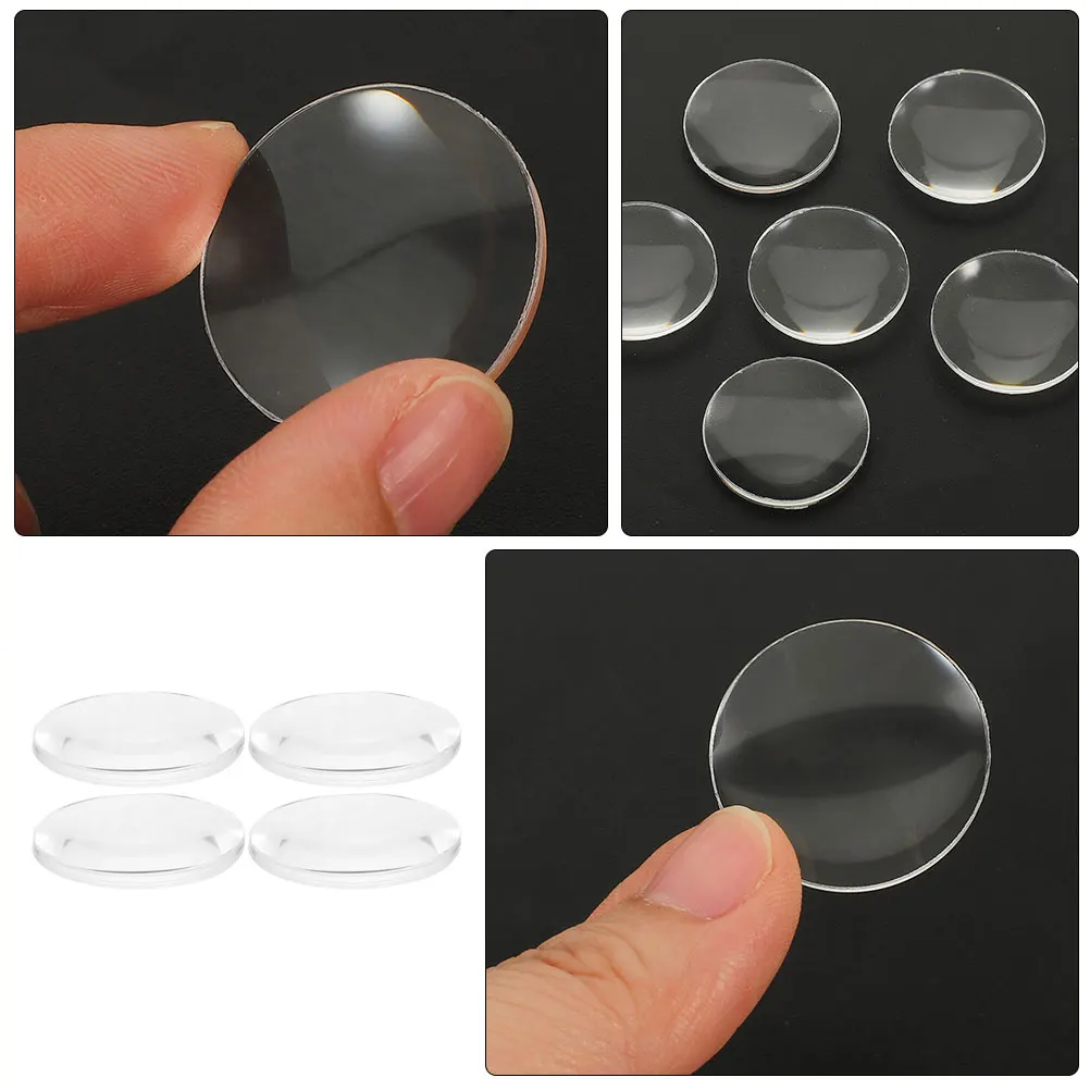 

50pcs Biconvex Lens 1 Inch Transparent Optical Physics Science Teaching DIY Projects Clear Round Convex Lenses