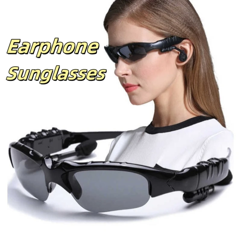 سماعات أذن ستيريو للبالغين سماعة رأس لاسلكية مع ميكروفون نظارات شمسية للقيادة وركوب الدراجات وسماعات الرأس الرياضية للحد من الضوضاء #1