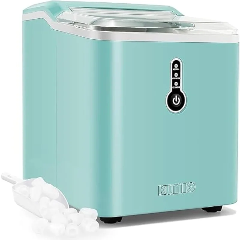 

Ice Makers Countertop, 9 Bullet Ice in 6-9 Mins with Ice Scoop and Basket, 26.5 Lbs per Day, Portable Ice Maker for Home Office