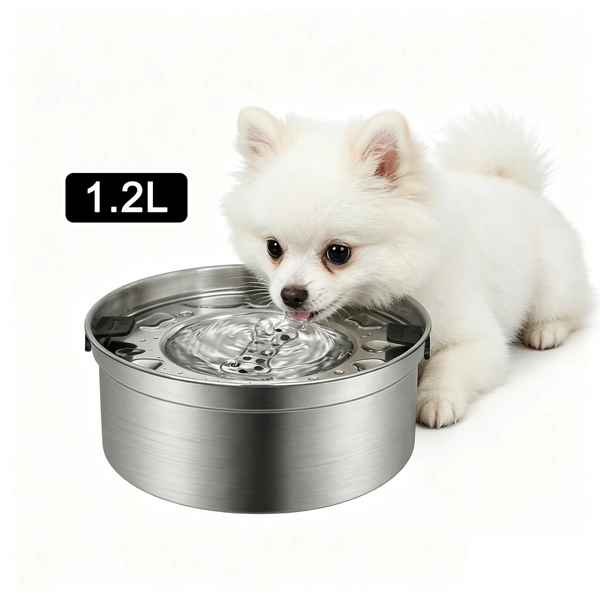 Edelstahl-Hundenapf, Rutschfester Trinknapf für Haustiere, Langsamtrinknapf, Schwimmnapf, Tragbarer Reisenapf für Hunde und Katzen – Detail 8