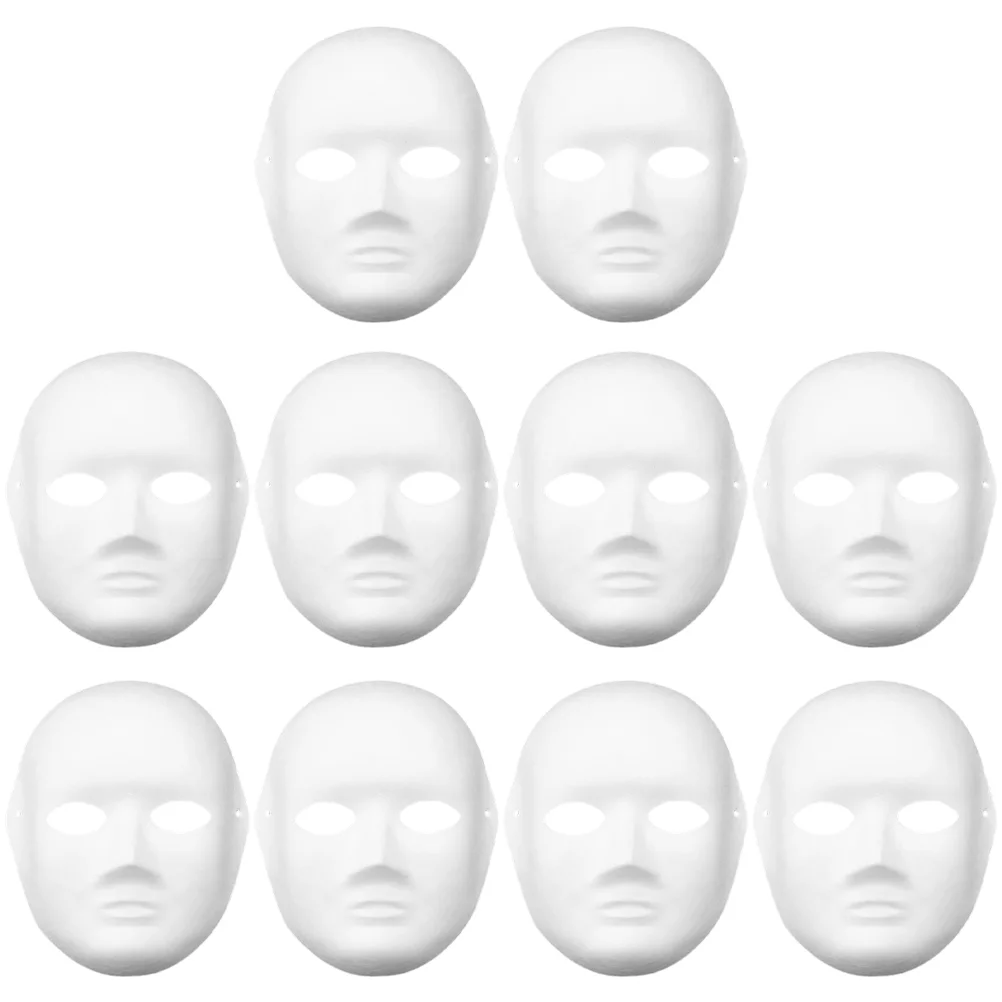DIY Masks White Paper Mache Peking Opera Facial Makeup Blank Children's Hand-painted Male Female Set (female Face)