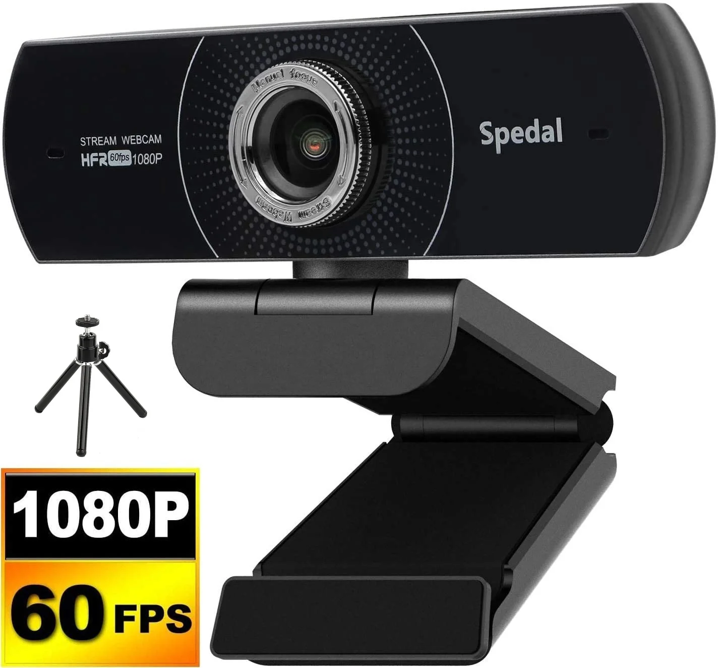 Spedal MF934H 1080P Hd 60fps Webcam with Mic and bracket for Desktop Laptop Computer Meeting Streaming Web Camera Usb [Software]