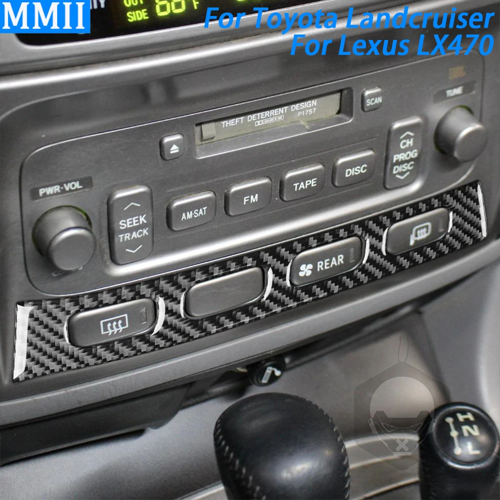 

For Lexus LX470 For Toyota Land Cruiser 2003-2007 Carbon Fiber Air Conditioning Control Panel Car Interior Accessories Sticker