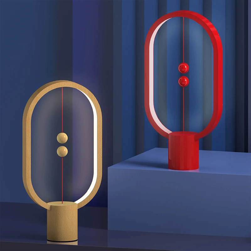 

Usb Rechargeable LED Table Lamp Elliptical Magnetic Hollow Switch Eye Care Night Light Touch Control Bedroom Reading Night Light