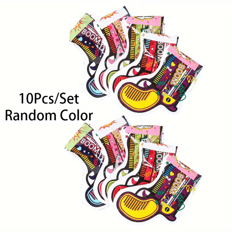 10 random colored handheld confetti cannons - a colorful party salute cannon suitable for birthdays, weddings, and celebrations