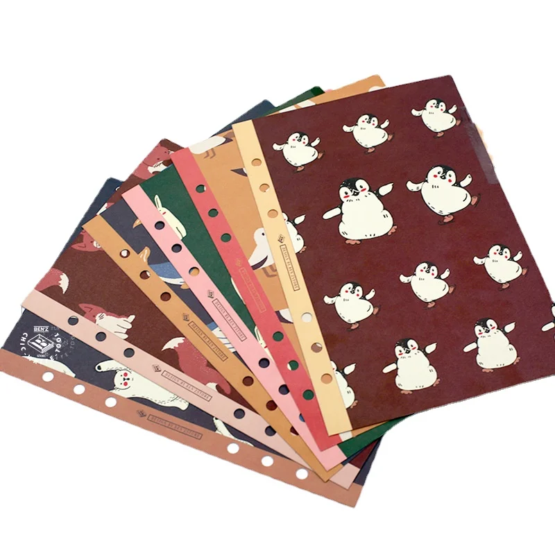 Fromthenon Cute Animal Index Pages for A5A6 Spiral Notebook Loose Leaf Planner Dividers Insert Paper Bookmark Stationery