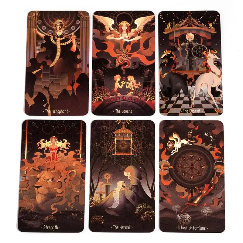 2024 New Stars Linghting Up The Ninght Tarot Deck Cards Divination Deck English Oracle Board Playing INK Table Game For Party