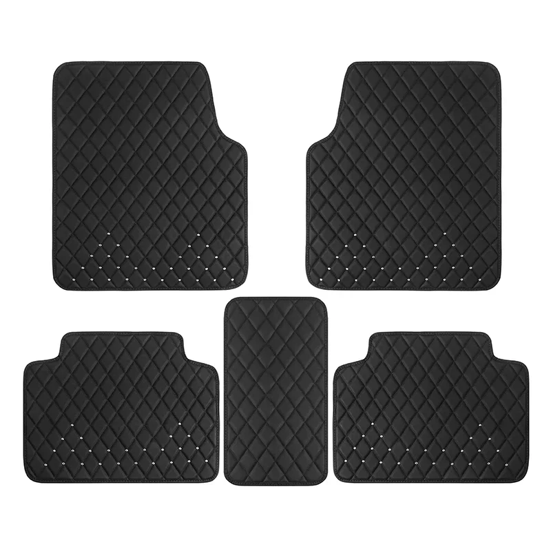 Car Floor Mats Carpet Bling Crystal Diamond Sparkly Anti-Slip Pad Pink Car Mats Universal Car Accessories