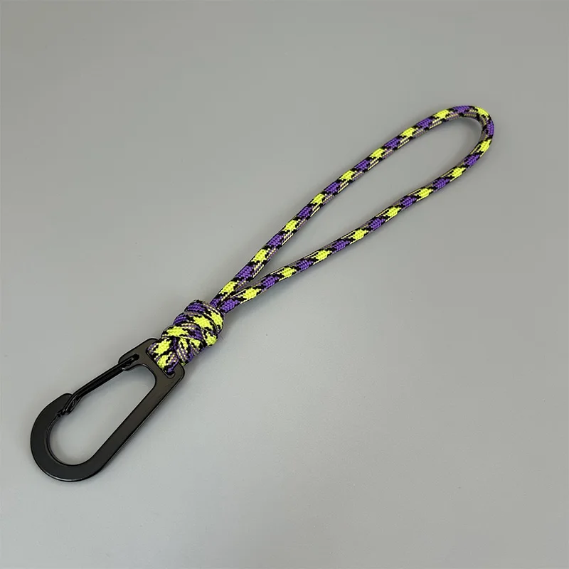 Geflochtenes Paracord-Schlüsselband für Outdoor-Camping-Rucksack mit Schnellverschluss-Karabinerhaken, Anti-Verlust-Handgelenkschlaufe, Wander-EDC-Werkzeug – Detail 7