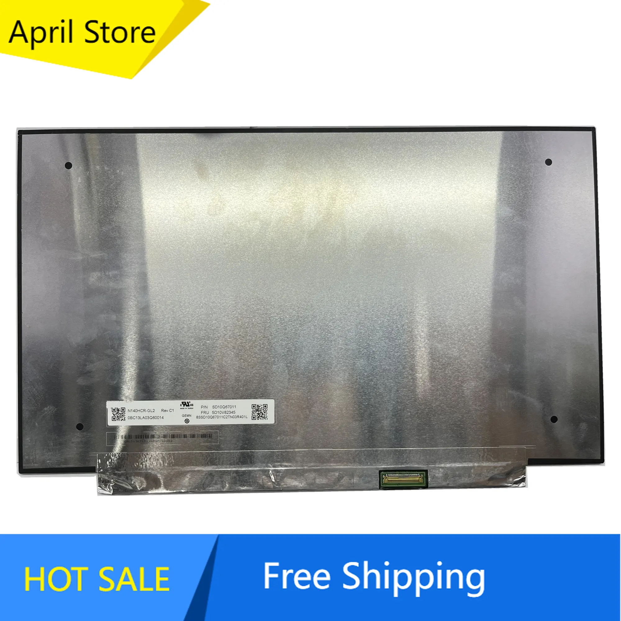 

N140HCR-GL2 Rev. C1 N140HCR GL2 14.0" Laptop LCD Touch Screen 1920*1080 EDP 40 PINS 72% NTSC Fru: 5D10V82345