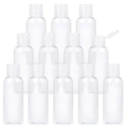 5Pcs 50ml 60ml 100ml Plastic Empty Bottles with Flip Cap Small Refill Sample Containers Shampoo Lotions Liquid Body Soap Cream