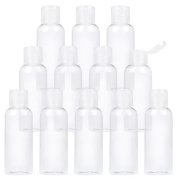 플립 캡이 있는 플라스틱 빈 병, 작은 리필 샘플 용기, 샴푸 로션, 리퀴드 바디 비누 크림, 50ml, 60ml, 100ml, 5 개 