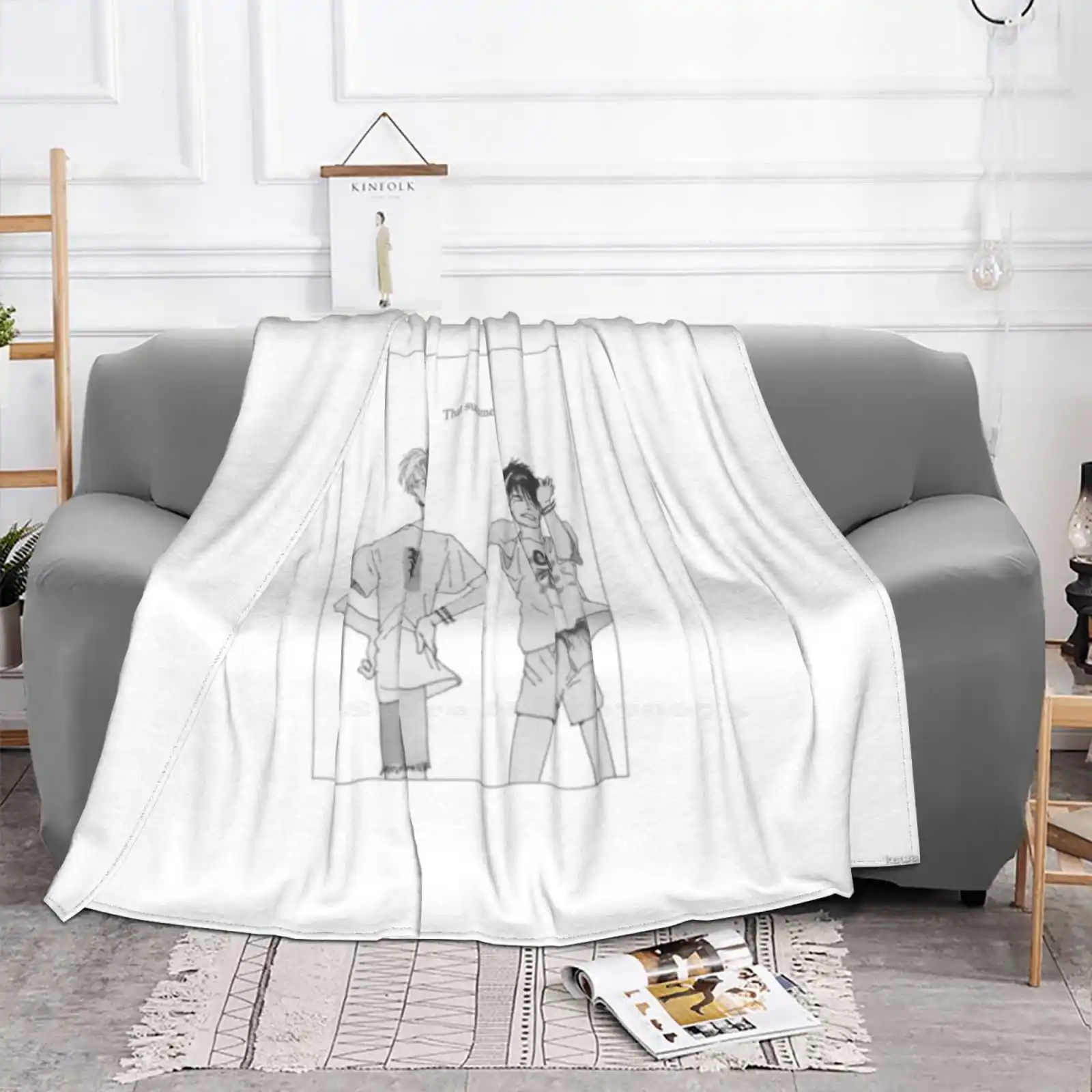 Banana Fish Ash And Eiji Four Seasons Comfortable Warm Soft Throw Blanket Eiji And Ash Eiji X Ash Lgbt Gay Ash Banana Fish