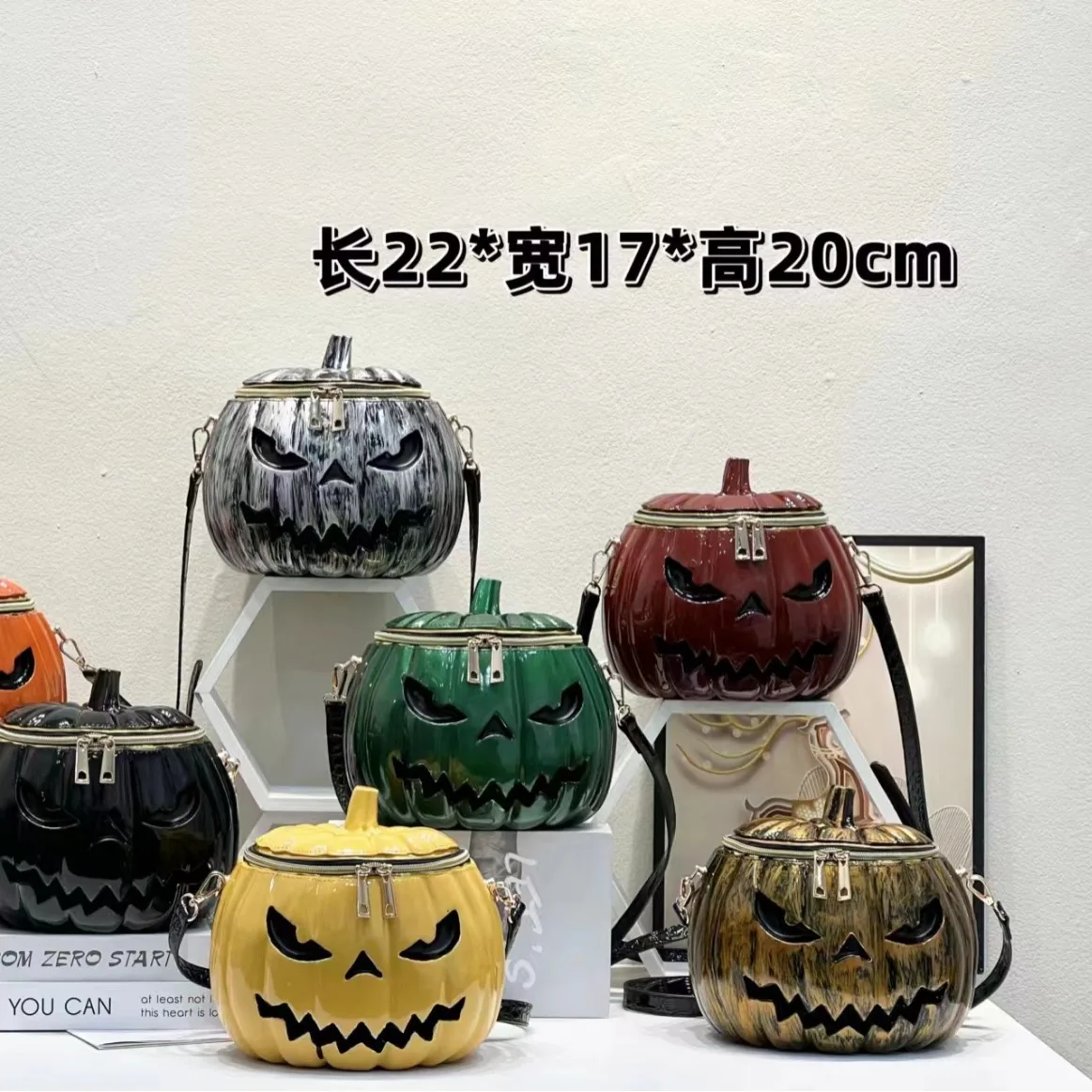 New Women's Bag Halloween Simulation Pumpkin Bag Portable Shoulder Messenger Multi-functional Bag Funny Shape Ghost Festival