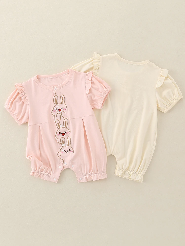 

Новый летний комплект для девочек: хлопковый костюм с мультяшным принтом, облегающий, из чистого хлопка, с длинными брюками