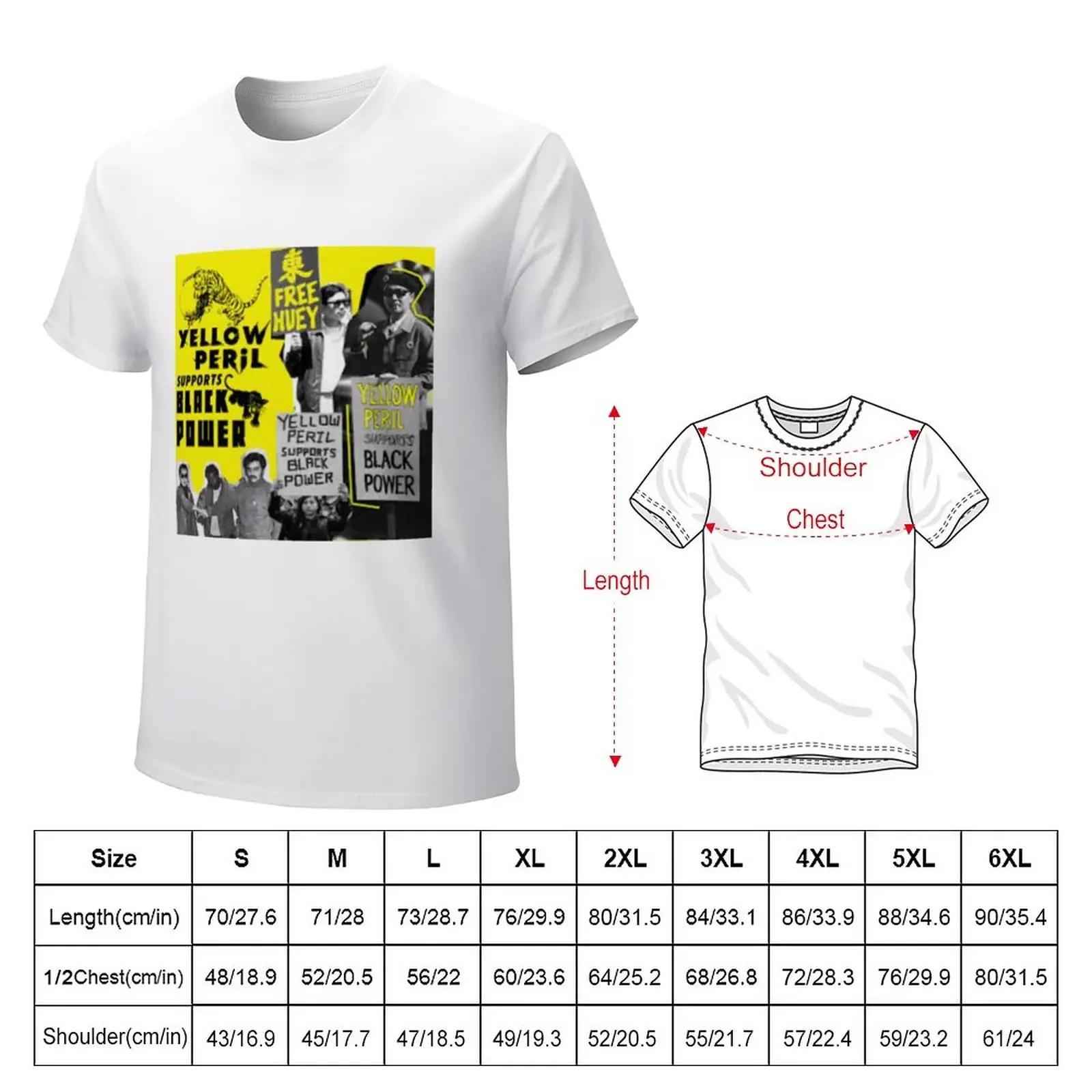 Yellow Peril Supports Black Power T-Shirt plus size tops summer clothes workout shirts for men