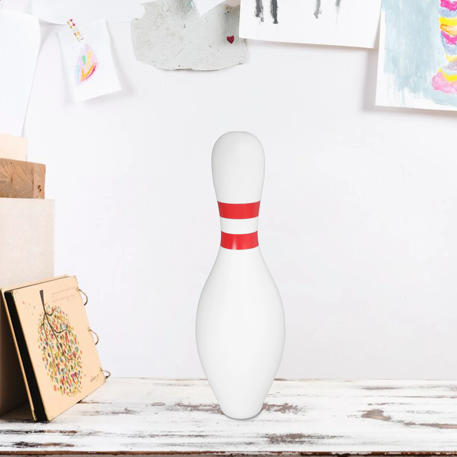 

Unique Bowling Themed Piggy Bank Compact Coin Holder for Home Office Desk Use Cute Room Decor Gift for Family Coin Box