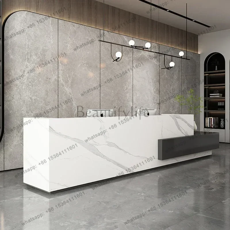 Factory Direct Sales Italian Style Beauty Salon Reception Desks Clothing Store Originality Reception Desks Simplicity Office Fur