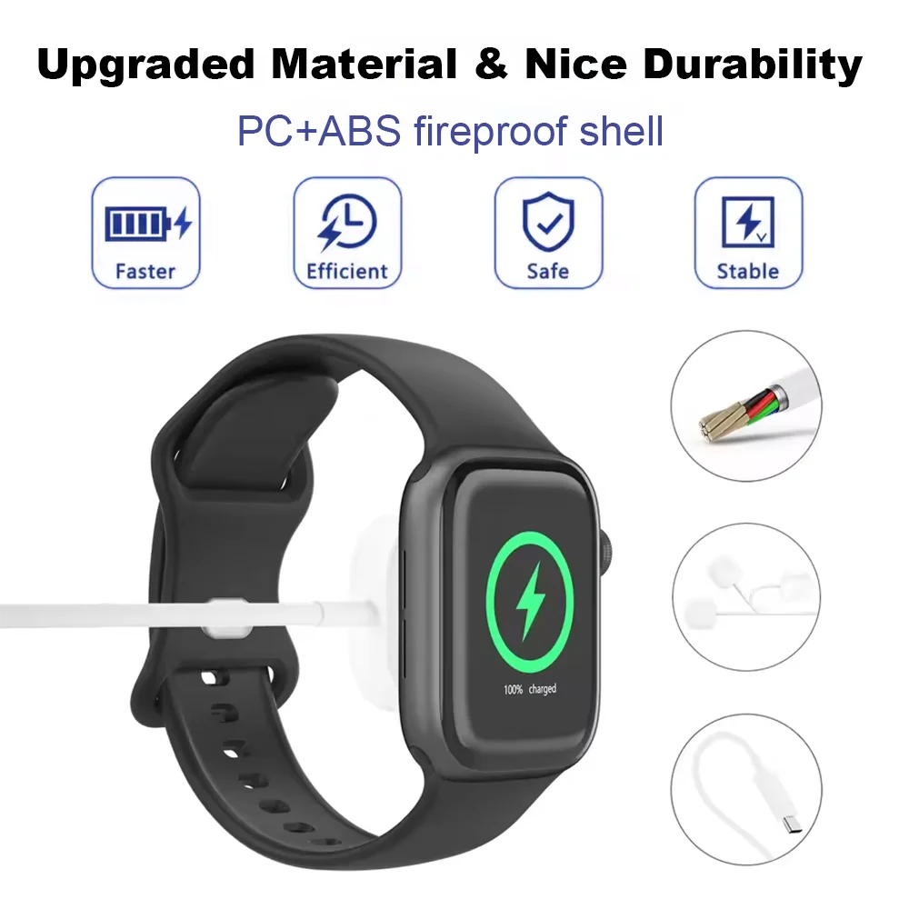 New Magnetic Wireless USB A Fast Charger Type C Charging Cable For Apple Watch Series 10 9 8 7 6 5 4 3 2 1 Ultra Edition iWatch image 5