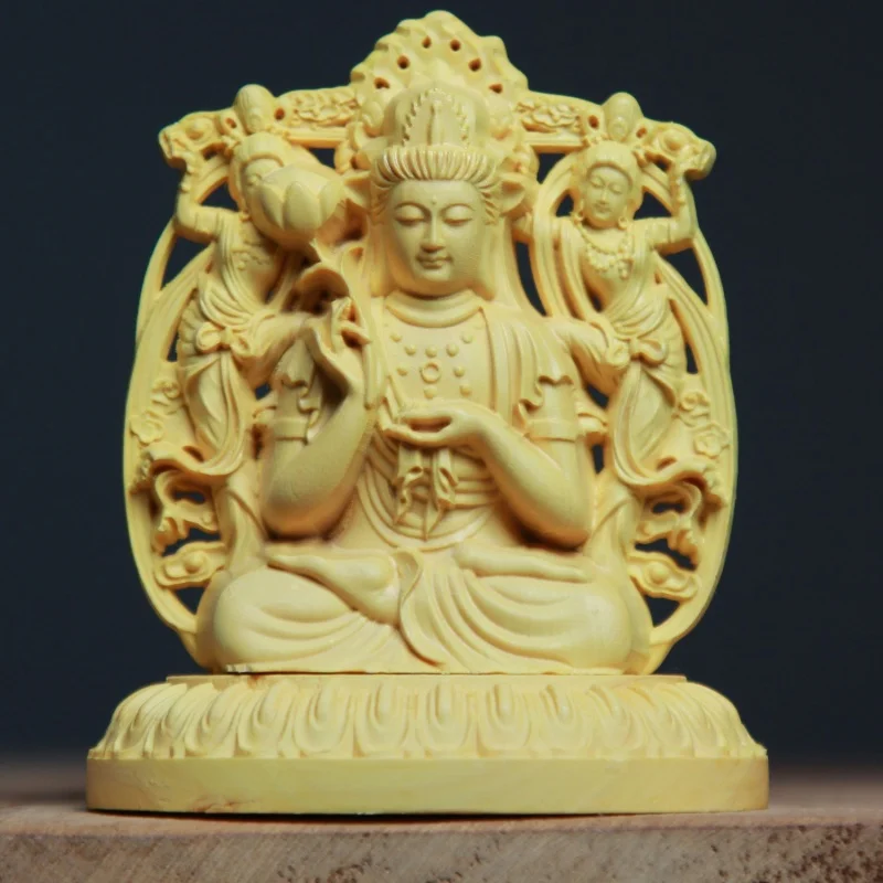 Factory Direct Supply Boxwood Carving Twelve Zodiac Guardian Car Decorations Home Buddha Statue Statue Crafts Decoration