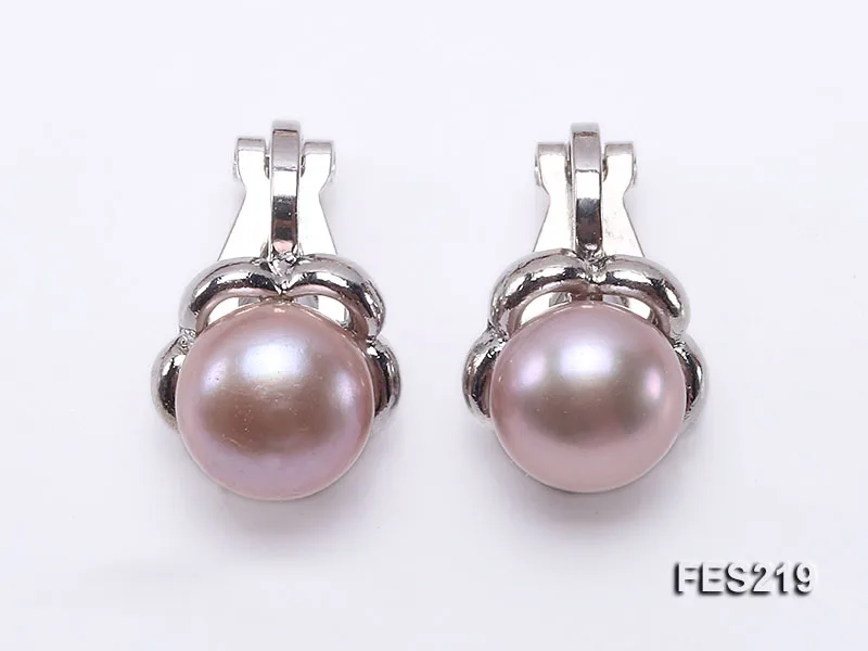 

Unique Pearls Jewellery 8mm Lavender Flat Cultured Freshwater Pearl Clip-on Earrings