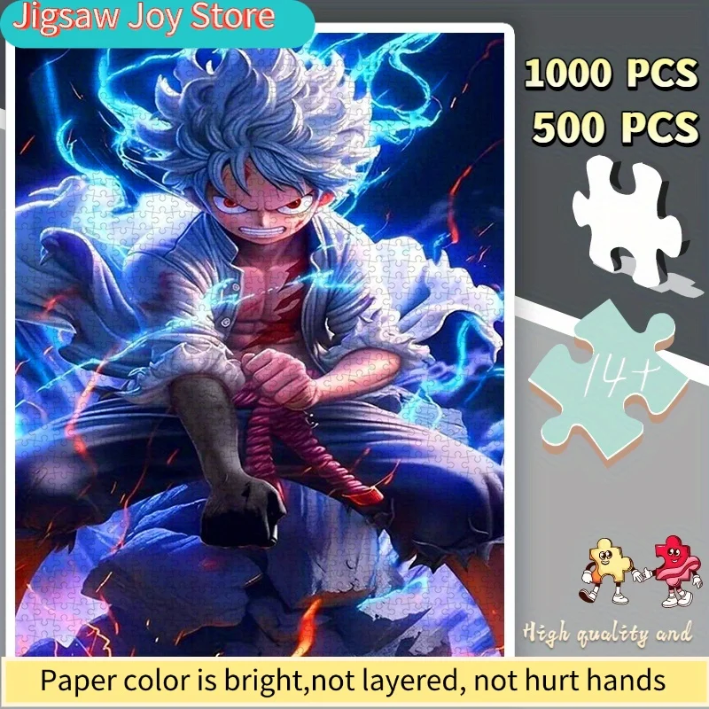

Puzzles, Made of Paper, Featuring Puzzles with Dynamic Anime Characters in Battle Scenes, Suitable for (Home Leisure Puzzles,